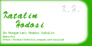 katalin hodosi business card